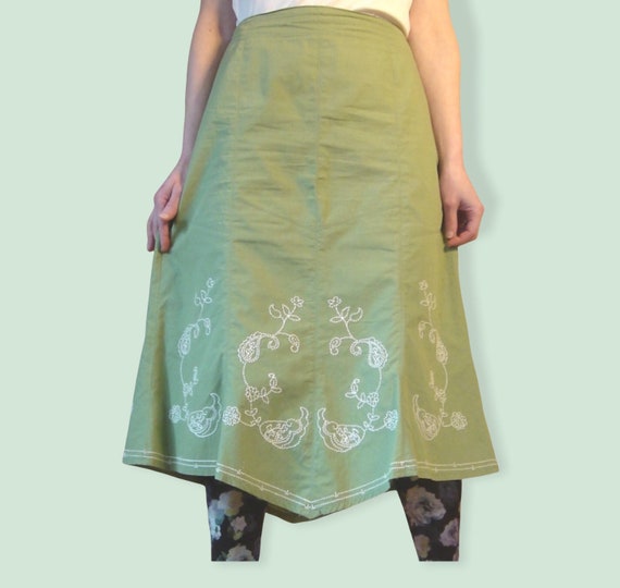 Sale Vintage Pierre Cardin  midi skirt with embro… - image 1