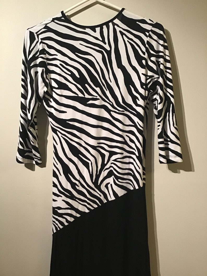 Vintage Blumarine Zebra Print Black and White Dress - Etsy