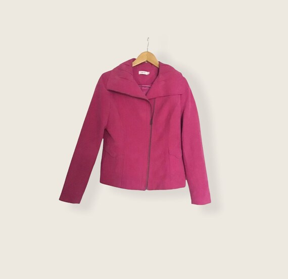 hot pink suede jacket