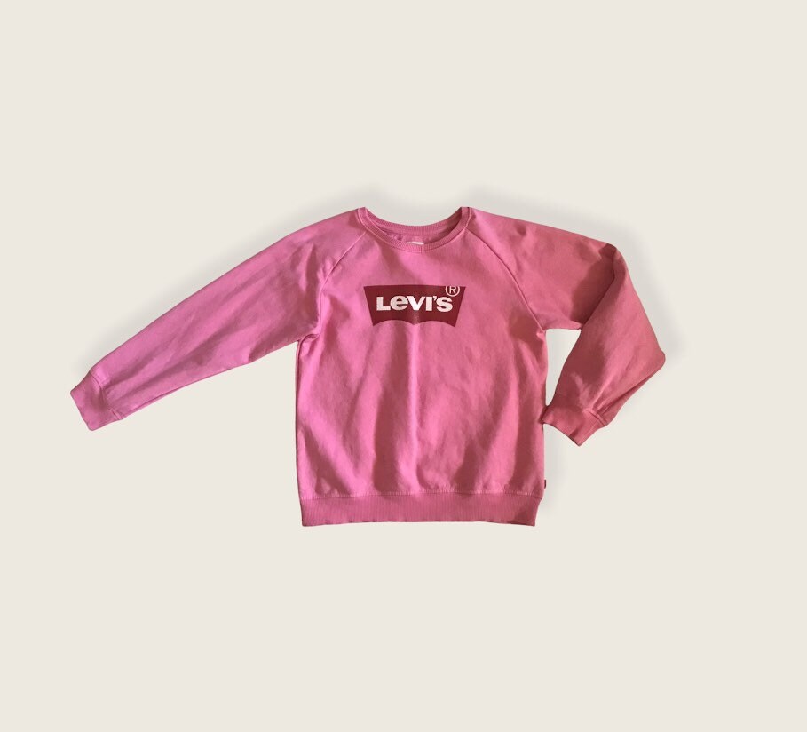 Vintage XL Jr Girls Pink Levi Graphic 