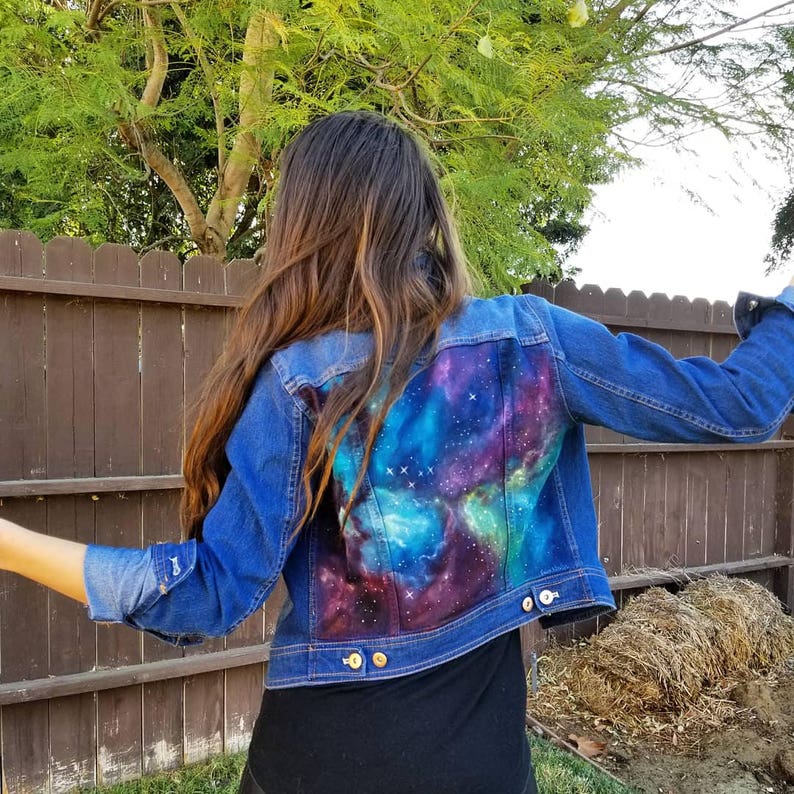 Hand Painted Jean Jacket Etsy
