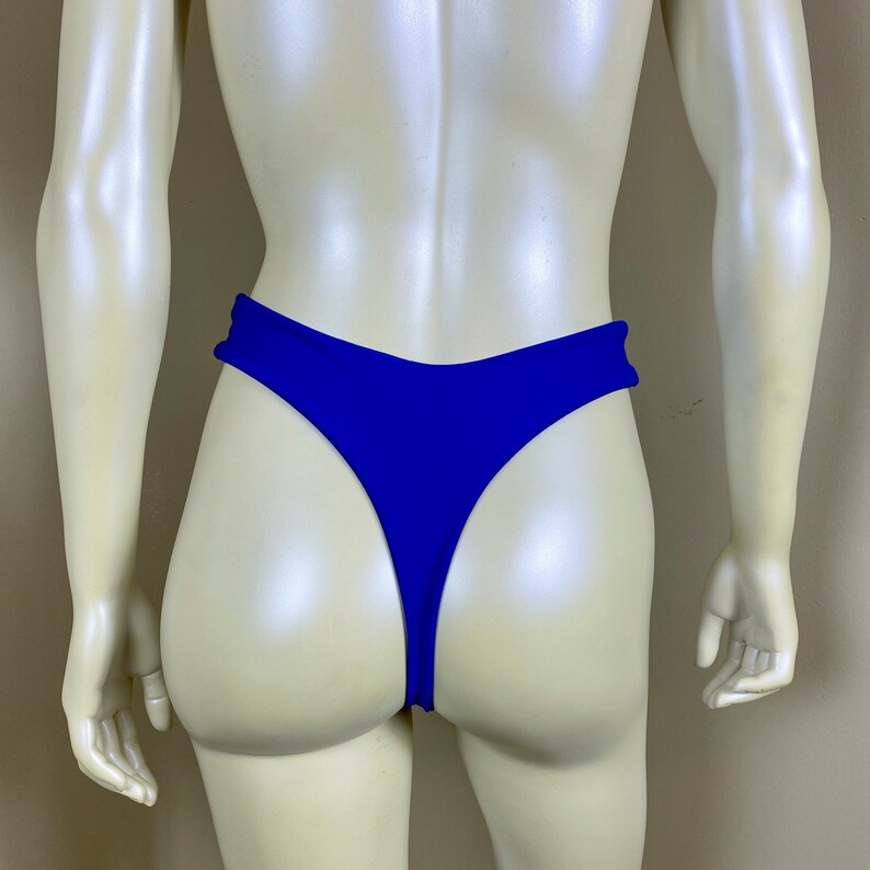 Royal Blue Retro V Thong Bikini Bottoms,This booty-ful shape is for the ult...