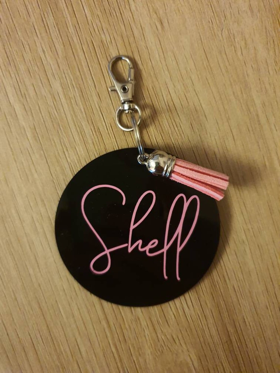 Personalised acrylic keyrings with tassel Etsy.de