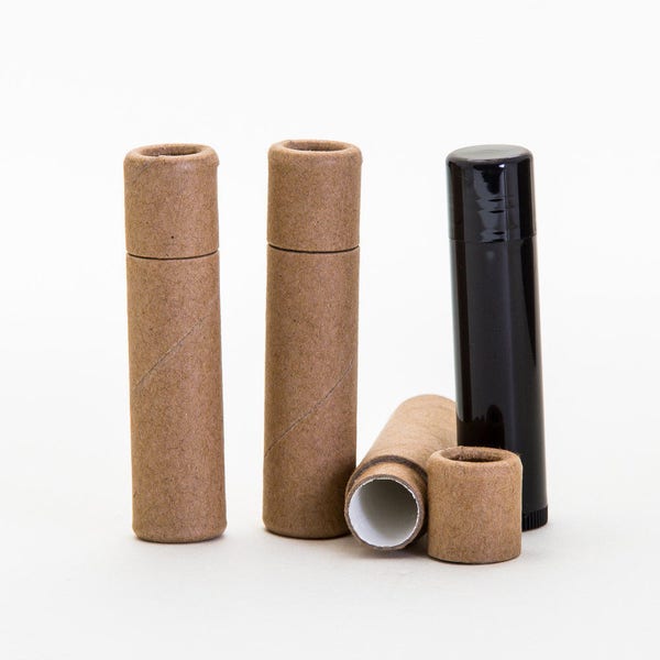 Eco Friendly 5 ML - 25 PACK - Tube baume à lèvres - Kraft Cardboard 100% Biodégradable Cosmétique Push Up Tubes - Etats-Unis