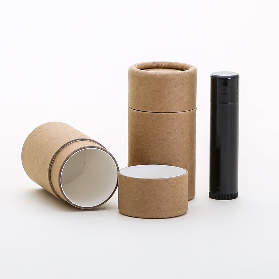 Eco Friendly 40 ML - 50 PACK Deodorant Tube  - Kraft Cardboard 100% Biodegradable Cosmetic Push Up Tubes