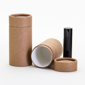 Eco Friendly 70 ML - 100 PACK Deodorant Tube  - Kraft Cardboard 100% Biodegradable Cosmetic Push Up Tubes  -