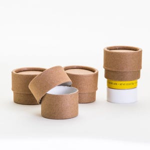 Eco Friendly 3/4 OZ - 12 PACK Lip Balm Jar - Kraft Cardboard 100% Biodegradable Cosmetic Jar