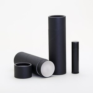 Eco Friendly - 2.5 Ounce -  Deodorant  / Lotion Bar -  Black Cardboard 100% Biodegradable Cosmetic Push Up Tubes  - 500 PACK