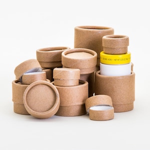 Eco Jar Variety Pack - 21 PACK -  Kraft Cardboard 100% Wax Lined Biodegradable Cosmetic Jar