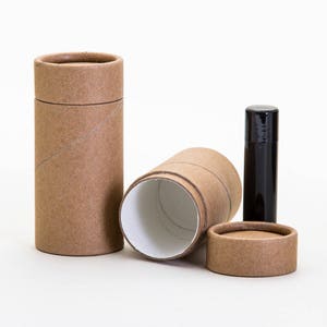 Eco Friendly 70 ML - 50 PACK Deodorant Tube  - Kraft Cardboard 100% Biodegradable Cosmetic Push Up Tubes