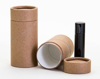 Eco Friendly 70 ML - 50 PACK Deodorant Tube  - Kraft Cardboard 100% Biodegradable Cosmetic Push Up Tubes