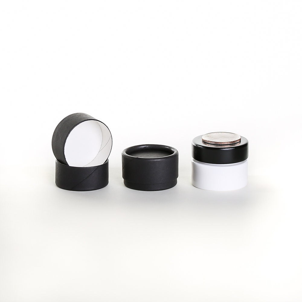 Eco Friendly 1/4 Oz - 500 Pack Lip Balm Jar Black Cardboard 100% Biodegradable Cosmetic