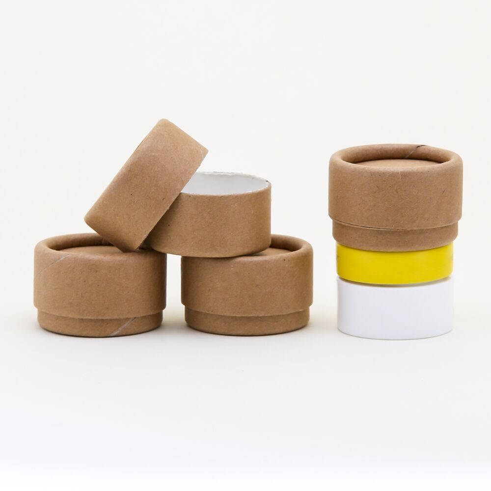 Eco Friendly 1/2 Oz - 300 Pack Lip Balm Jar Kraft Cardboard 100% Biodegradable Cosmetic