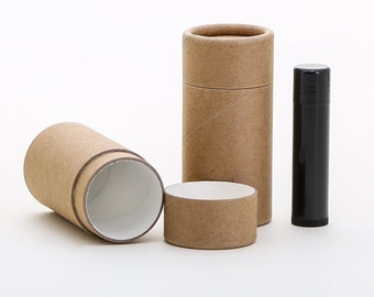 Eco Friendly 50 ML - 50 PACK Deodorant Tube  - Kraft Cardboard 100% Biodegradable Cosmetic Push Up Tubes
