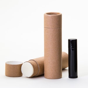 Eco Friendly - 2 Ounces -  Lotion /Balm /Salve / -   Kraft Cardboard 100% Biodegradable Cosmetic Push Up Tubes  -  100 PACK