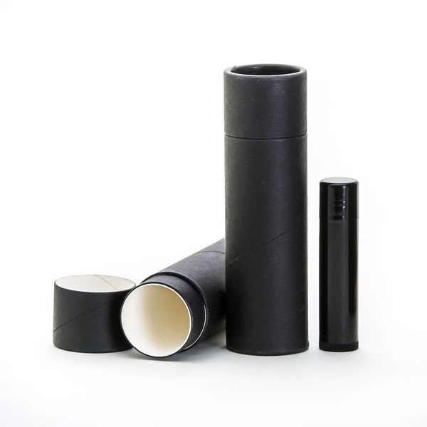 Eco-vriendelijk - 2 Ounces - Lotion / Balsem / Salve / - ZWART karton 100% biologisch afbreekbare cosmetische Push Up Tubes - 100 PACK