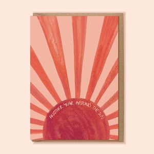 Another Year Around The Sun - A6 Illustrated Card
