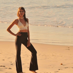 Dark Angel Bell Flares Trousers, Bohemian 70s bell bottoms
