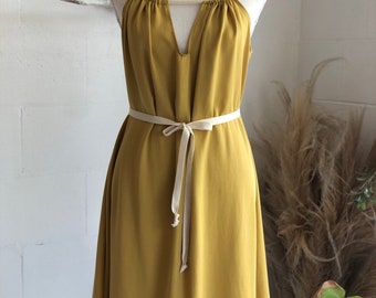 Bamboo Lyocell tie Slip dress, Strappy Mini Dress