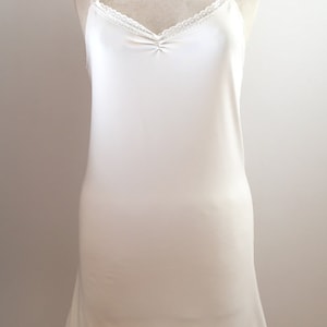 Vintage Slip Dress for Lace Bridal Kaftan Wedding Dress, Bridal Silky Slip dress image 1