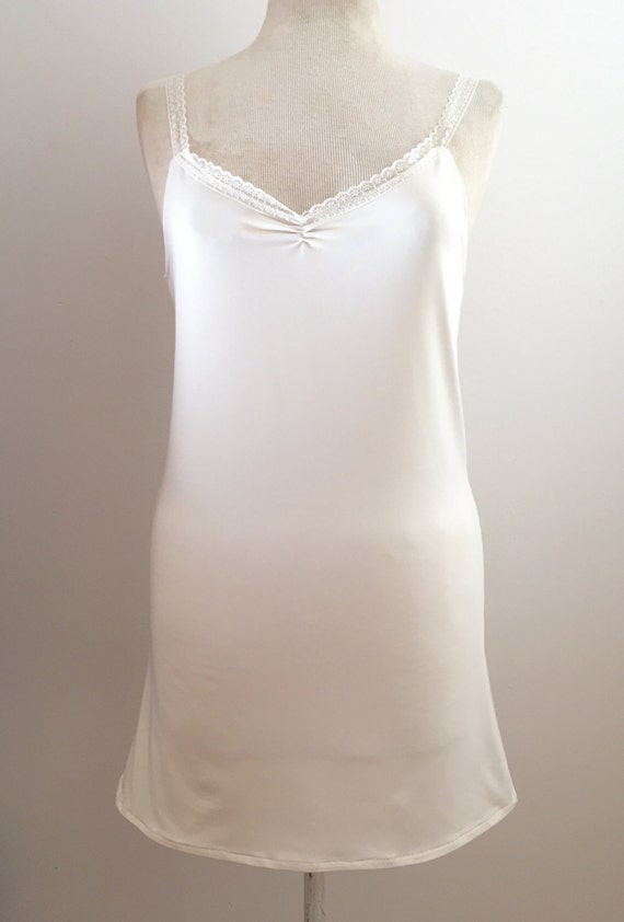 Vintage Silky Slip Dress for Lace Bridal Kaftan Wedding Dress