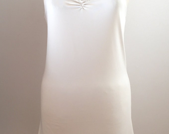Vintage Silky Slip Dress for Lace Bridal Kaftan Wedding Dress