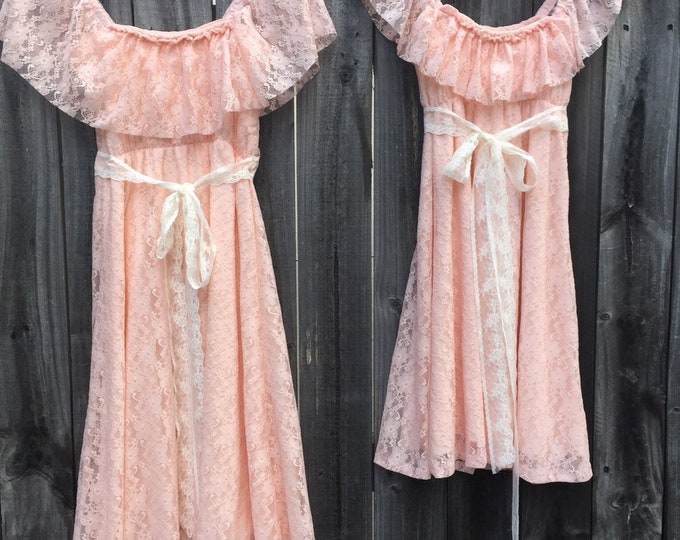 Sweet Divine Off Shoulder Lace Flower girl dress | Bohemian Flowergirl dress