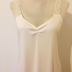 Vintage Slip Dress for Lace Bridal Kaftan Wedding Dress, Bridal Silky Slip dress image 3