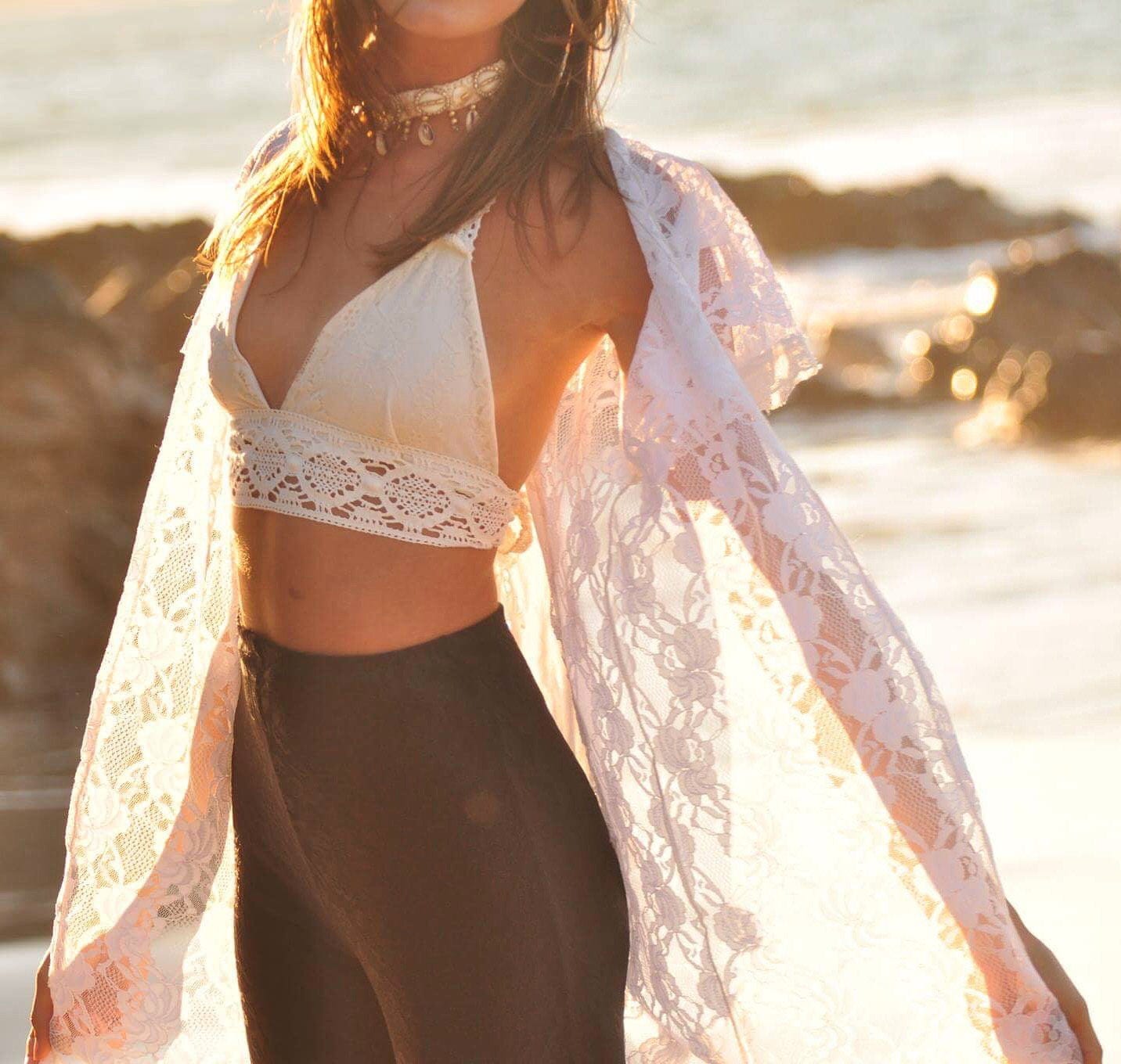 Loose tank store top with bralette