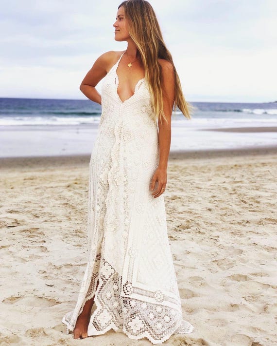 white christmas dresses Sleeveless Lace Boho Mini Dress – White V-Neck Summer Dress – Boho Beach Hut main image 0