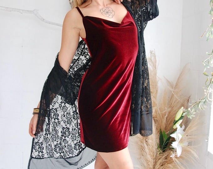 Black Moon Lace long Kimono, Bohemian Lace duster cover up