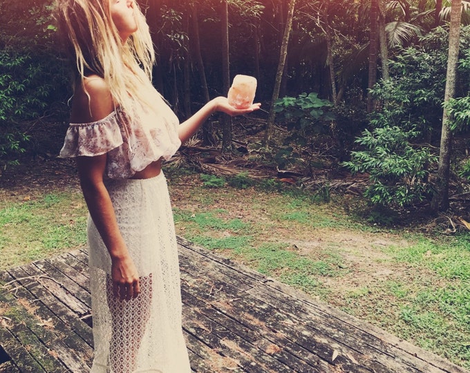Angel Lace tier Maxi Skirt, Bohemian Gypsy festival skirt