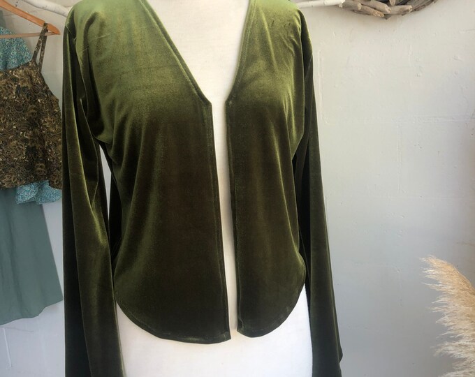 Velvet Bell Sleeve Jacket, Gypsy Velvour Wedding Jacket Cover up Duster