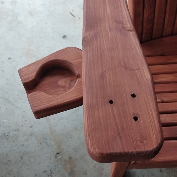 Stow-Away Cup Holder For Adirondack Chairs