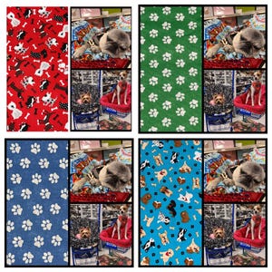 Fur Baby Shopping Cart Cover Reversible Paw Prints Dogs  with Leash Collar Hook by Paisley Paws Couture
