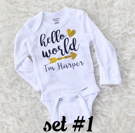 hello world onesie girl