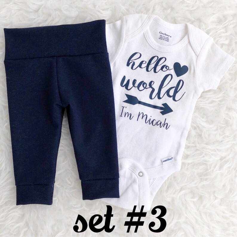 hello world newborn outfit boy