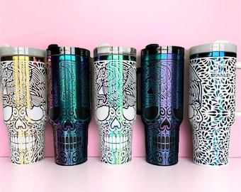 Mexican Skull - Engraved Tumbler