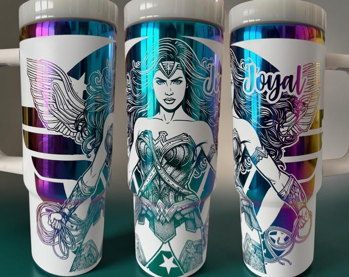 Wonder Woman - Engraved Tumbler