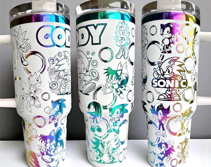 Sonic The Hedgehog - Engraved Tumbler
