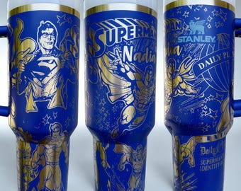 Superman - Engraved Tumbler