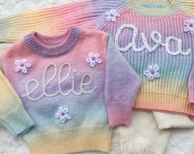 Rainbow Embroidered Sweater