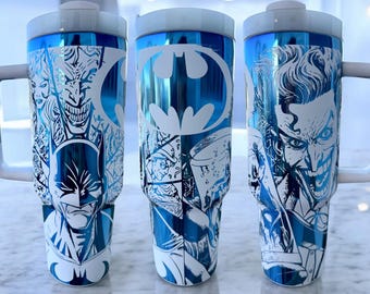 Batman & Joker - Engraved Tumbler