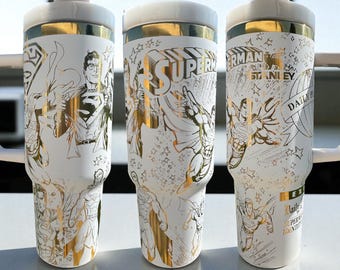 Super Man - Engraved Tumbler