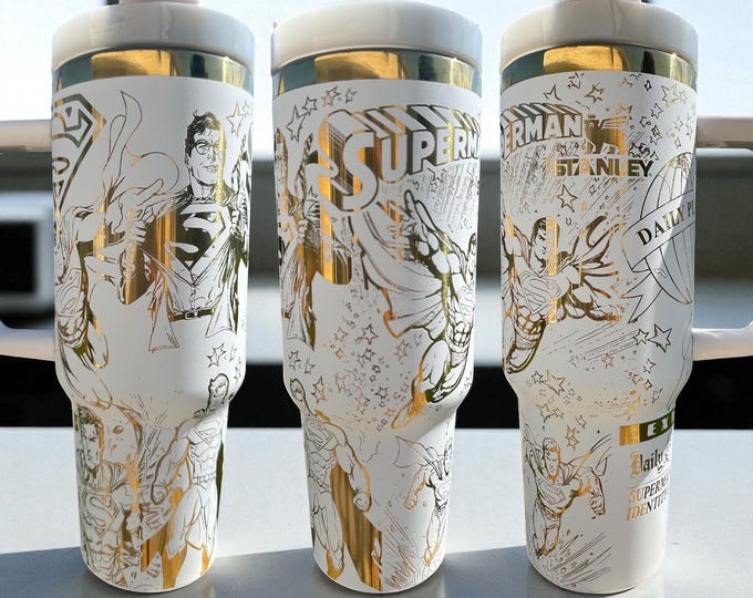 Super Man - Engraved Tumbler