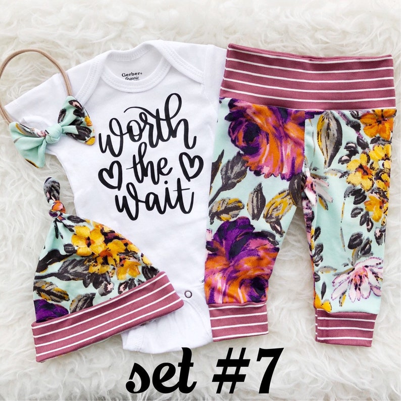 Worth The Wait Rainbow ONESIE\u00ae Newborn Girl Coming Home Outfit Worth The Wait Worth The Wait ONESIE\u00ae Worth The Wait Newborn Outfit Girl