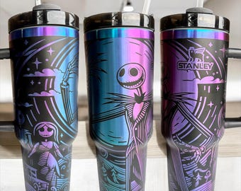 Jack Skellington - Engraved Rainbow Tumbler