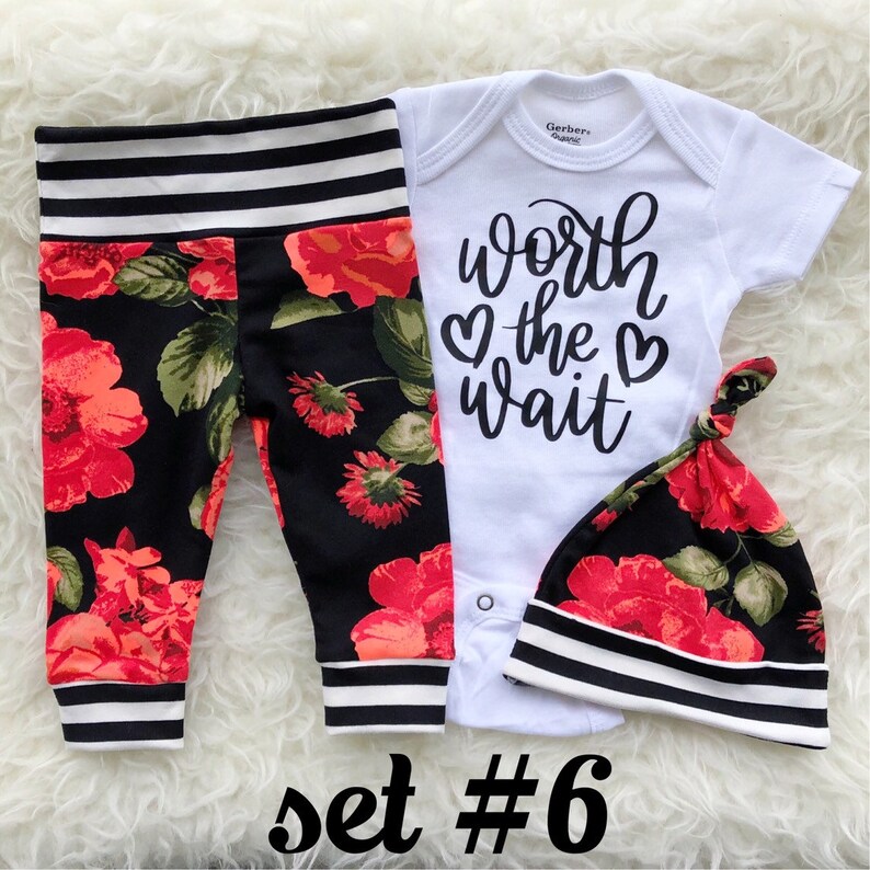 Worth The Wait ONESIE\u00ae Girl Worth The Wait Newborn Outfit Girl Newborn Girl Coming Home Outfit Worth The Wait ONESIE\u00ae Worth The Wait