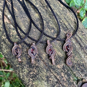Choose your necklace - wire wrapped garnet necklace
