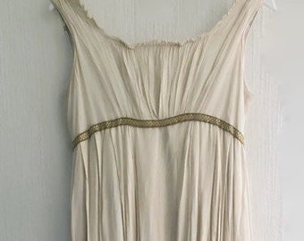 Dress Antique greek dress roman empire dress Empire white theatre costume dress gown siZe s